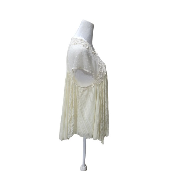 Free People Stars Align Swiss Dot Lace Flowy Sheer Boho Babydoll Tank Top Size M - Picture 10 of 15